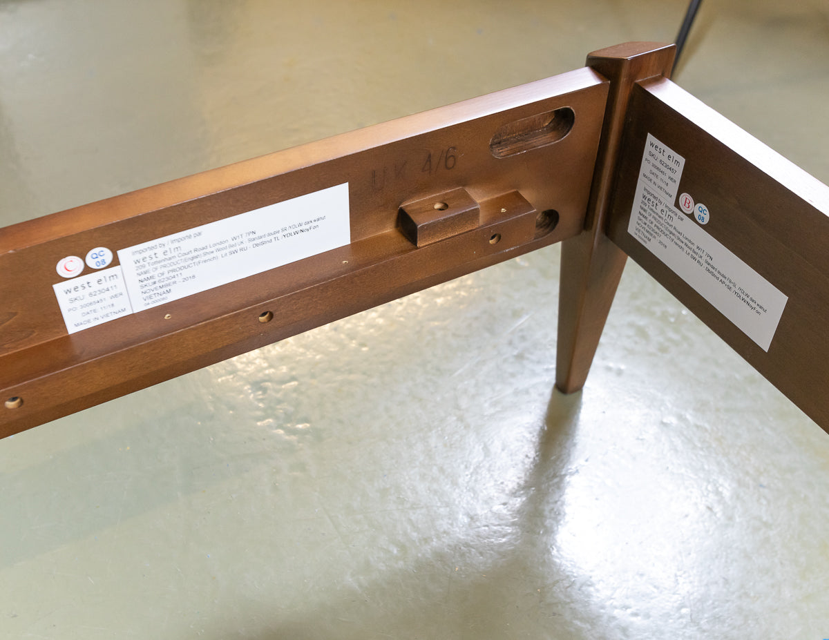 West Elm Modern Bed Linen Weave (Double Bed) Thrifted Furniture