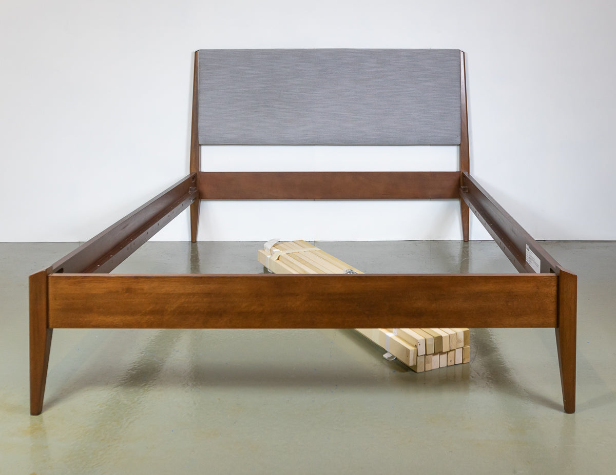 West Elm Modern Bed - Linen Weave (Double Bed)