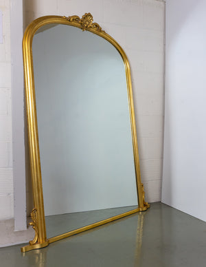 Elegant Gold Over Mantle Mirror