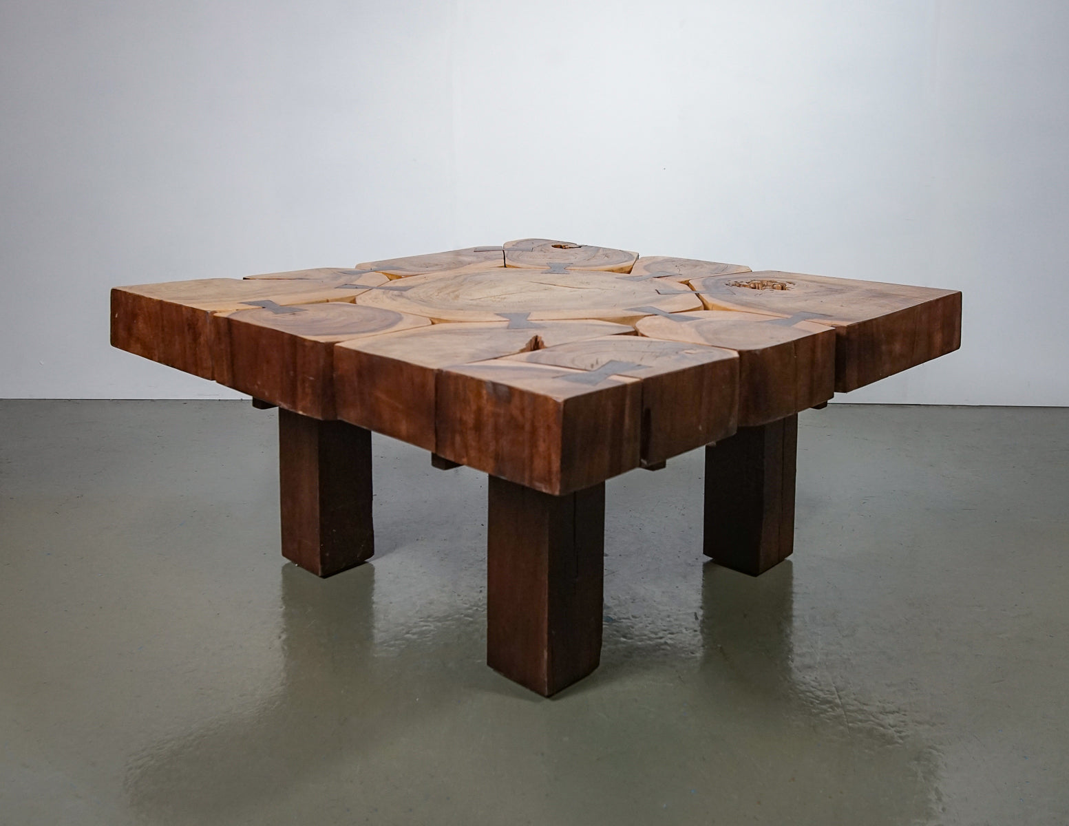 (Fast No-Contact Delivery) Bespoke Wooden Log Coffee Table