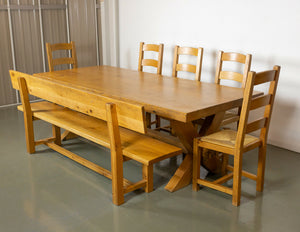 Rossiters of Bath Solid Wood Table, Chairs and Bench