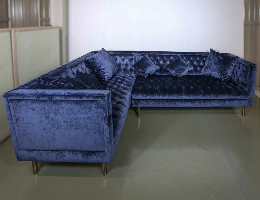 Velvet Corner Sofa