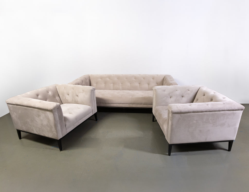 Elegant Eichholtz Cesare Sofa and Matching Armchairs