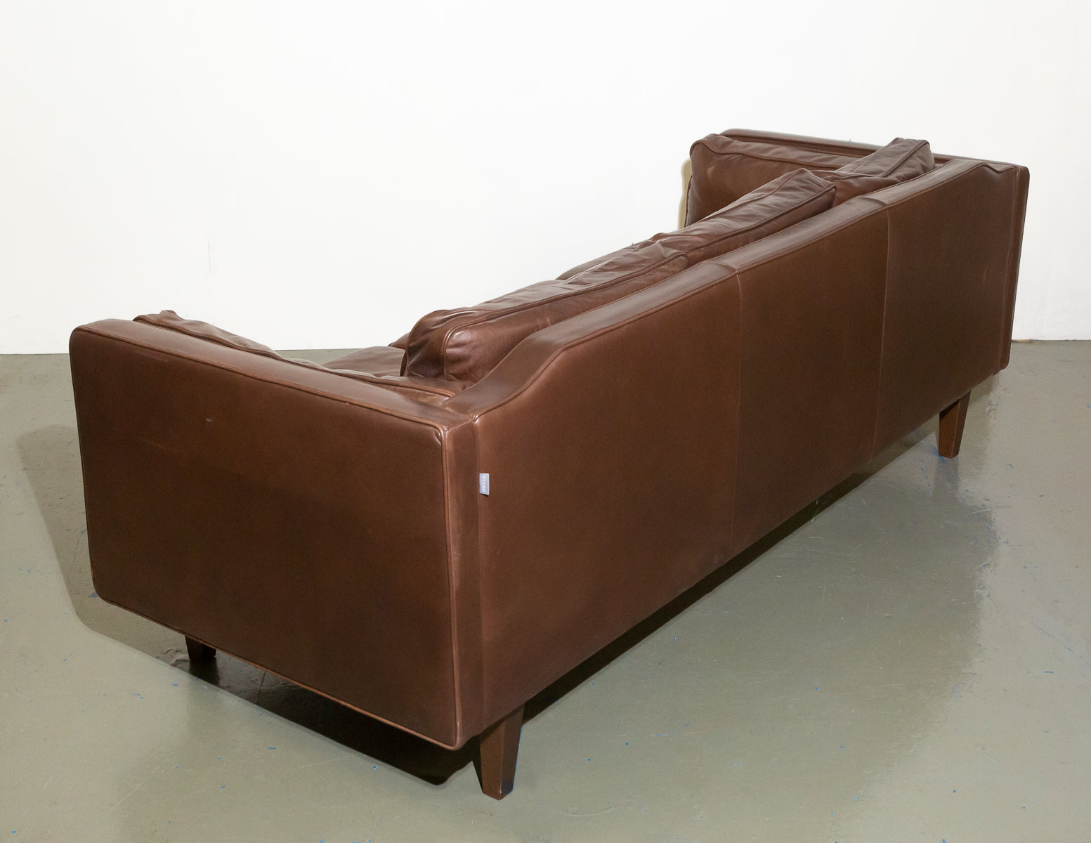 Heal's Brown Leather Sofa
