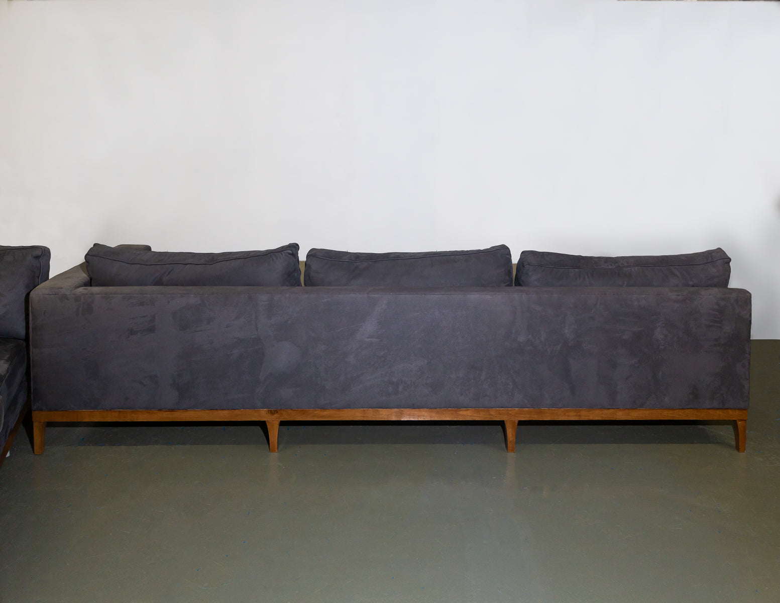 Sofa Design Custom Built Velvet and Wooden Corner Sofa