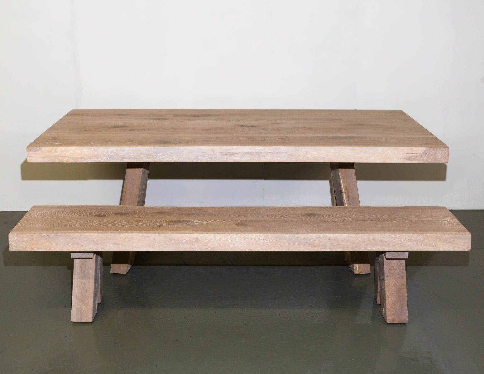 Solid Oak Lombok Kenta Dining Table and Bench