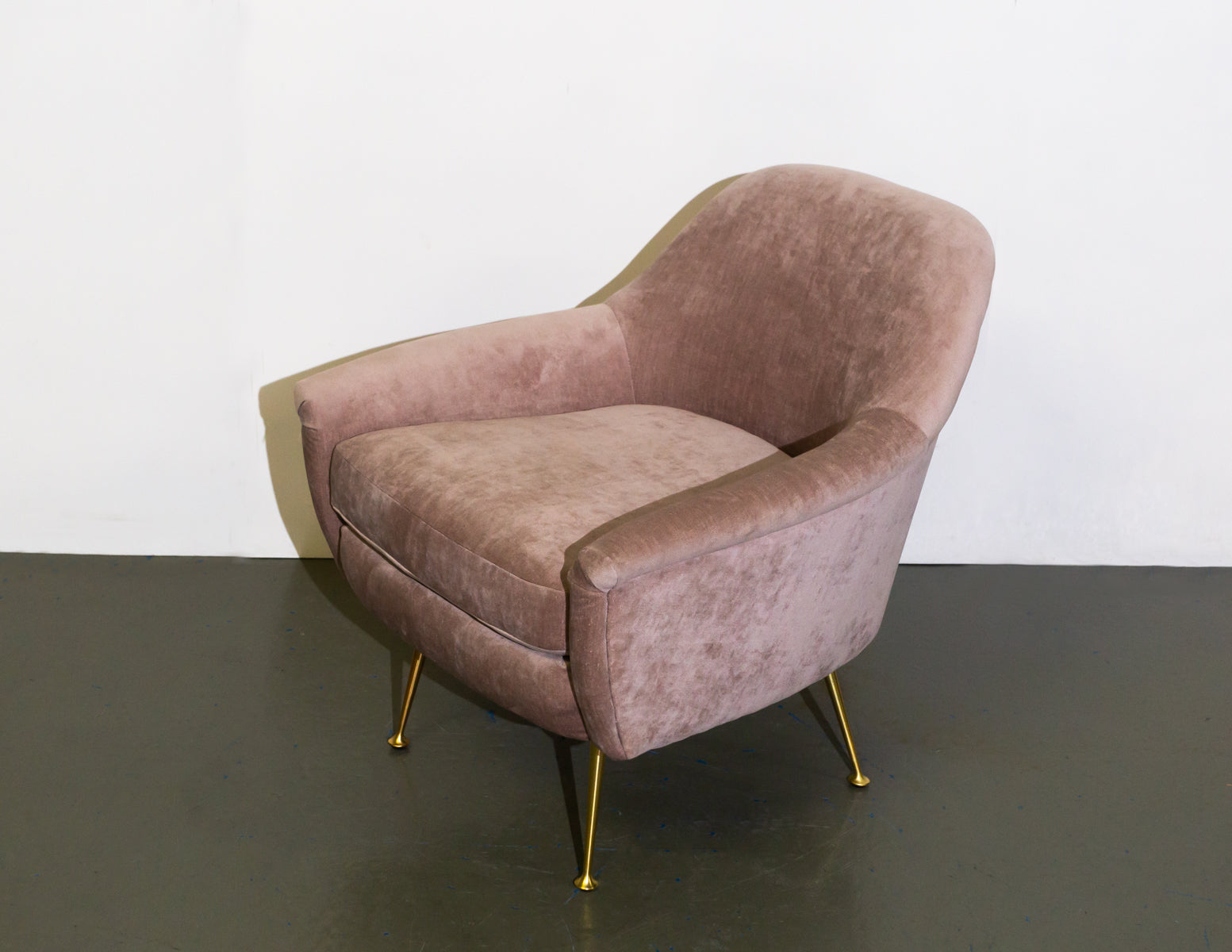 Luxo Living Velvet and Chrome Occasional Chair