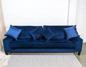 Oliver Matthews Cobalt Blue Velvet Sofa