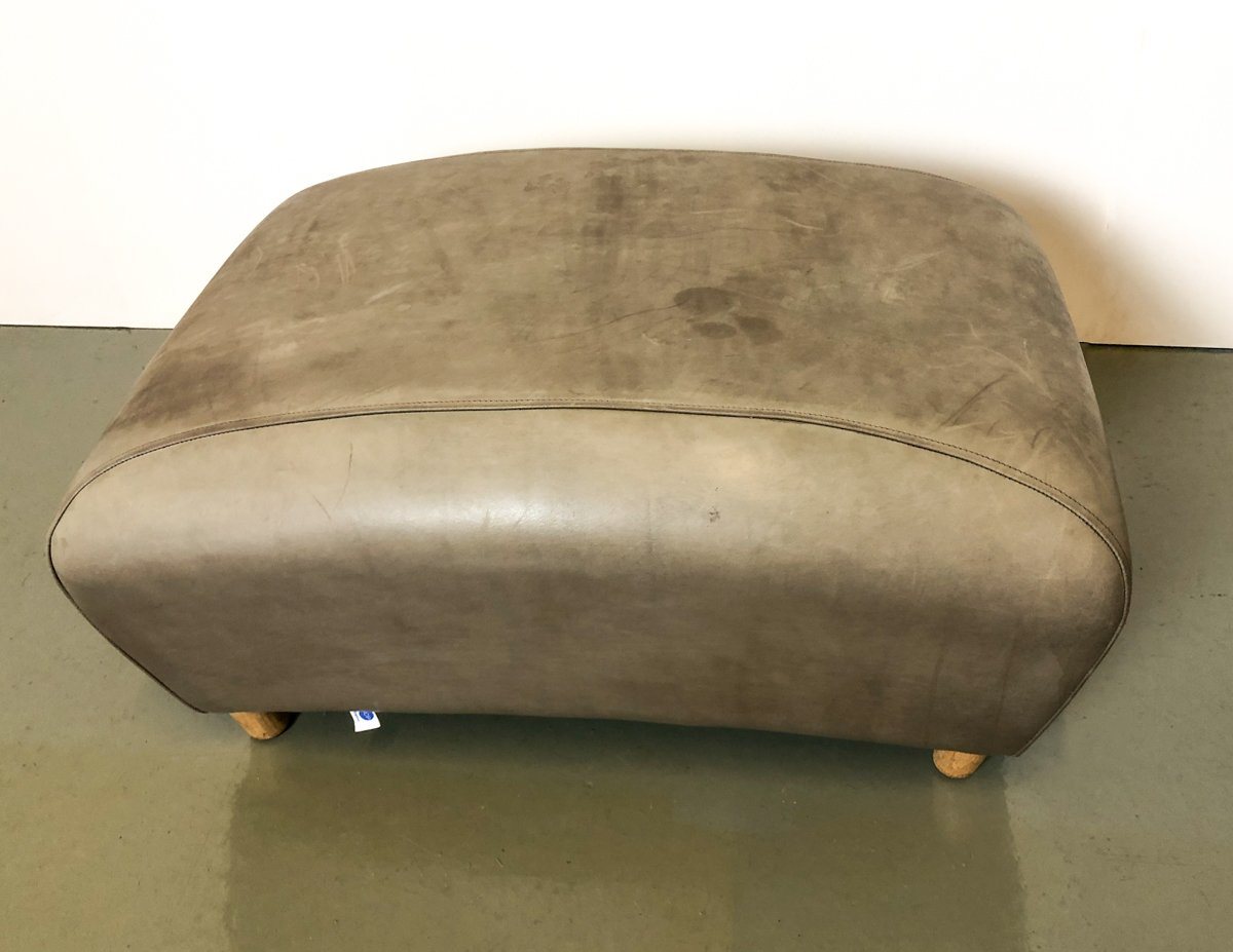 SCP Balzac Real Leather Armchair & Footstool