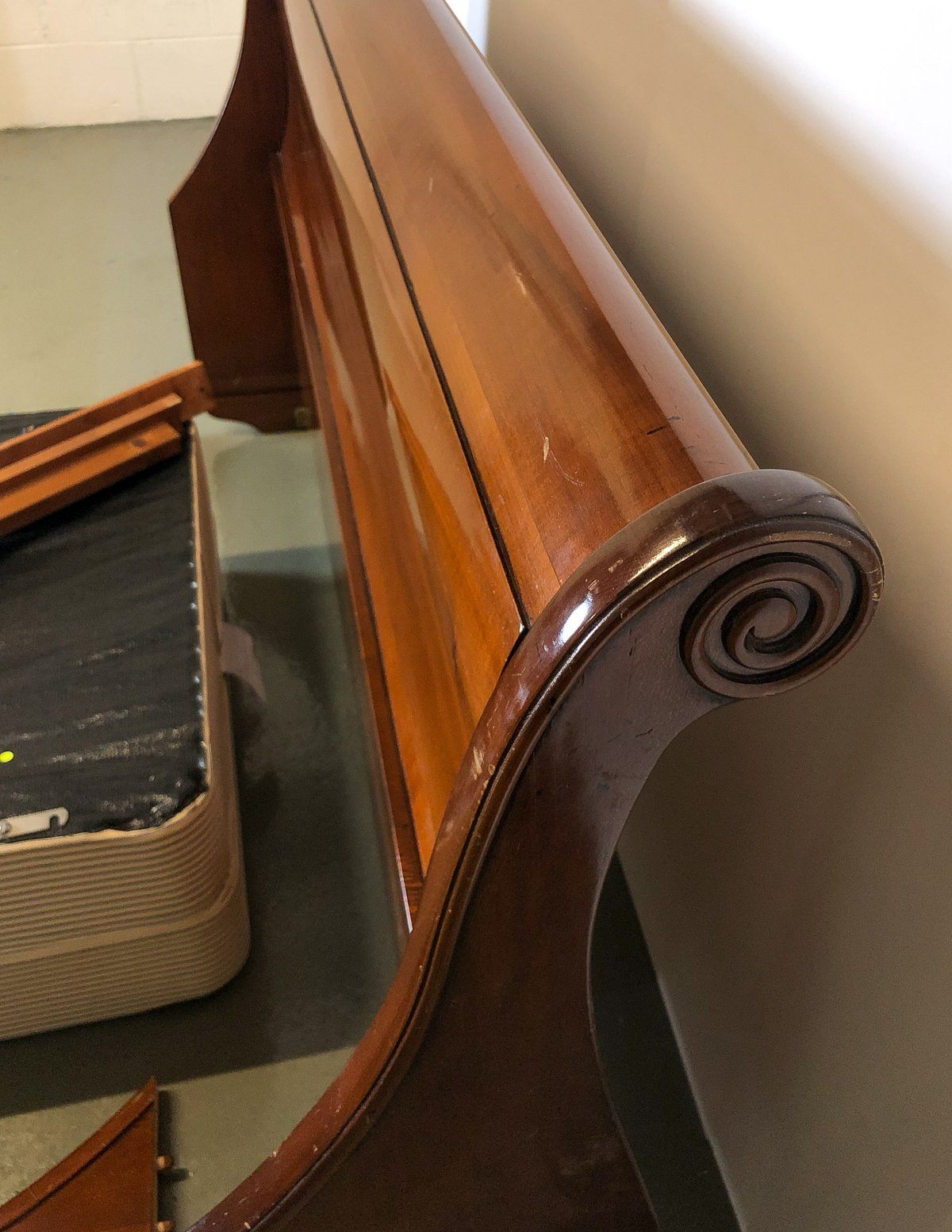 Cherry wood twin sleigh bed deals