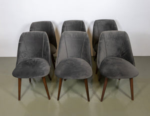 Upholstered Dark Gray Lule Made.Com dining chairs