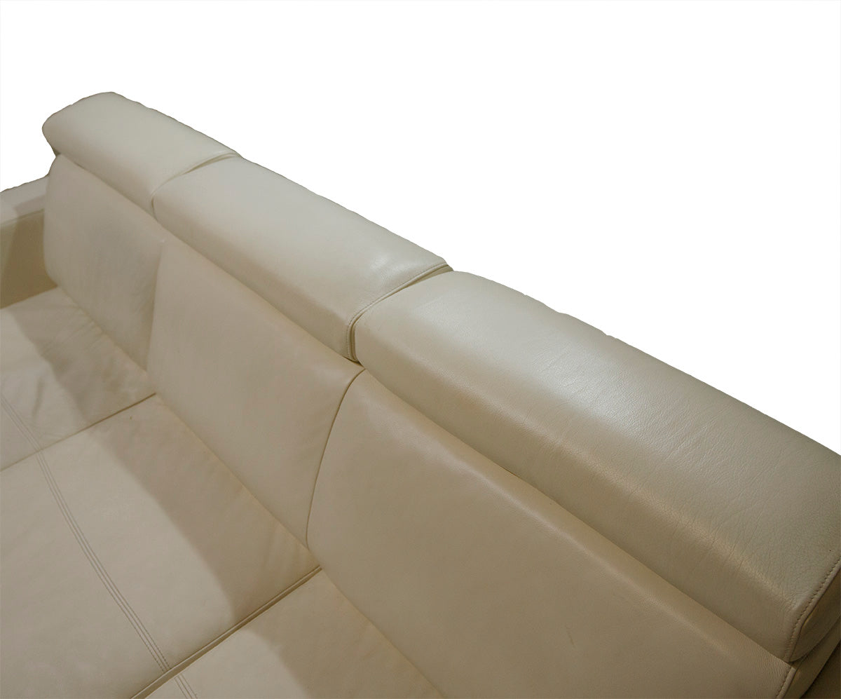 BoConcept Leather Chaise Sofa with Adjustable Headrests