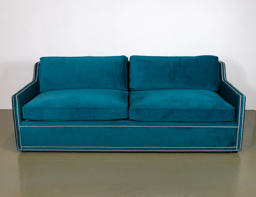 Brand New Coach House Pratt Teal 3 Seater Studded Sofa