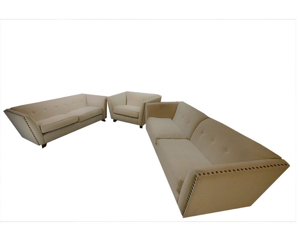 Sofology Alexa Beige Sofa Set (4 piece)